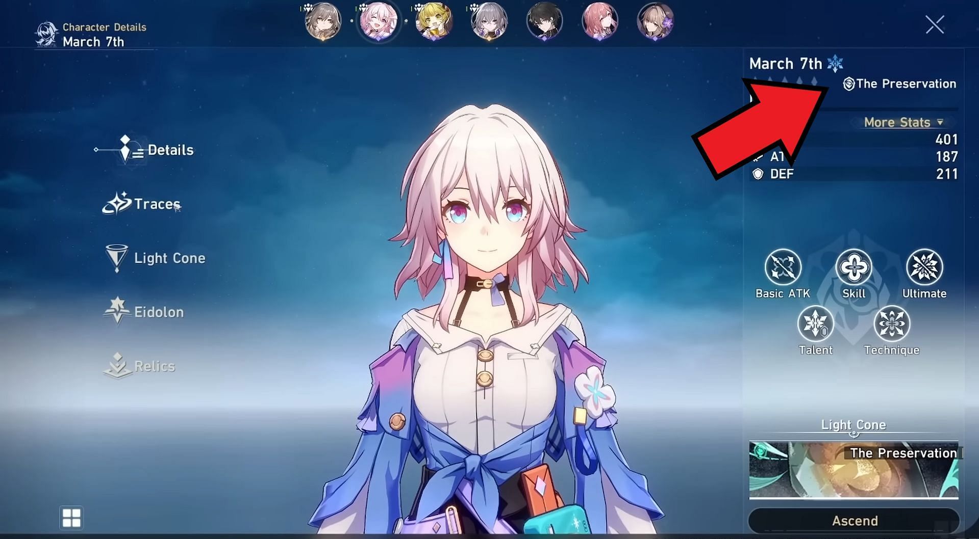 March 7th Path (Image via Honkai Star Rail)